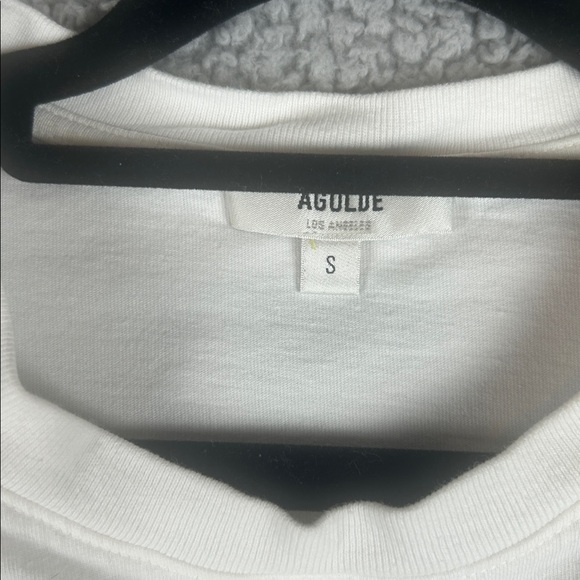 AGOLDE Salma Tee Crewneck Short Sleeve Cotton Relaxed White Top Size S - Picture 10 of 16